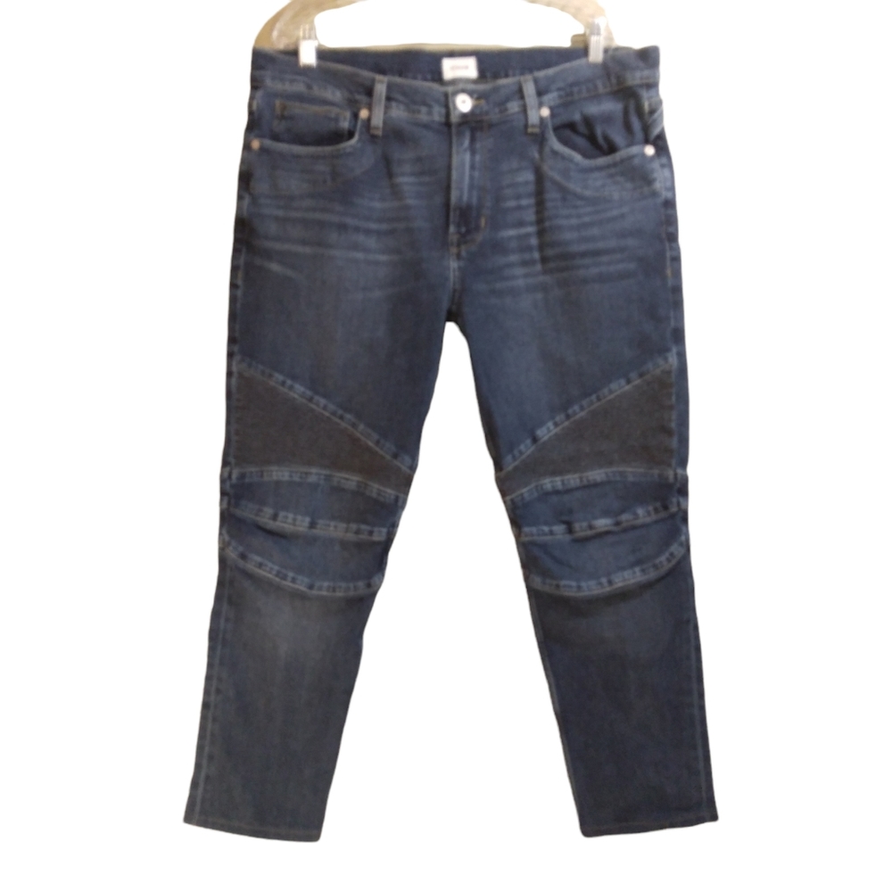 Hudson Ethan Biker Skinny jeans mens 38 moto blue Denim dark wash stretch